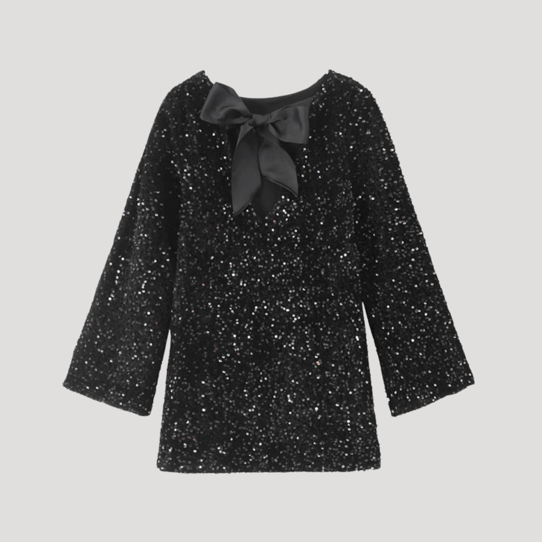 Liv Bow Detail Sequin Mini Dress