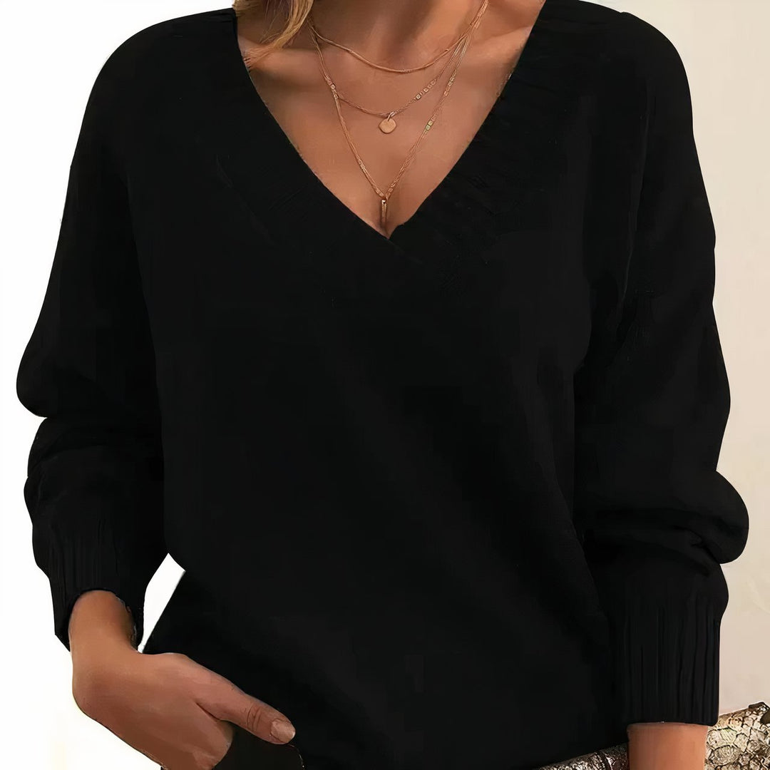 Donabel Relaxed V-Neck Sweater