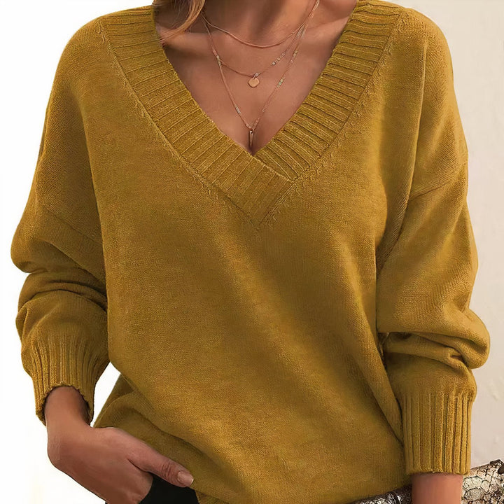 Donabel Relaxed V-Neck Sweater