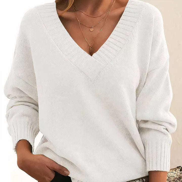 Donabel Relaxed V-Neck Sweater
