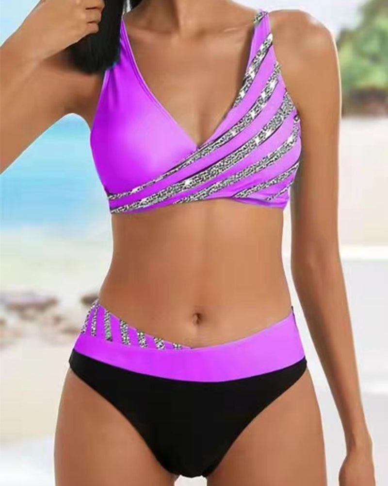 Solange Crystal Wrap Bikini Set