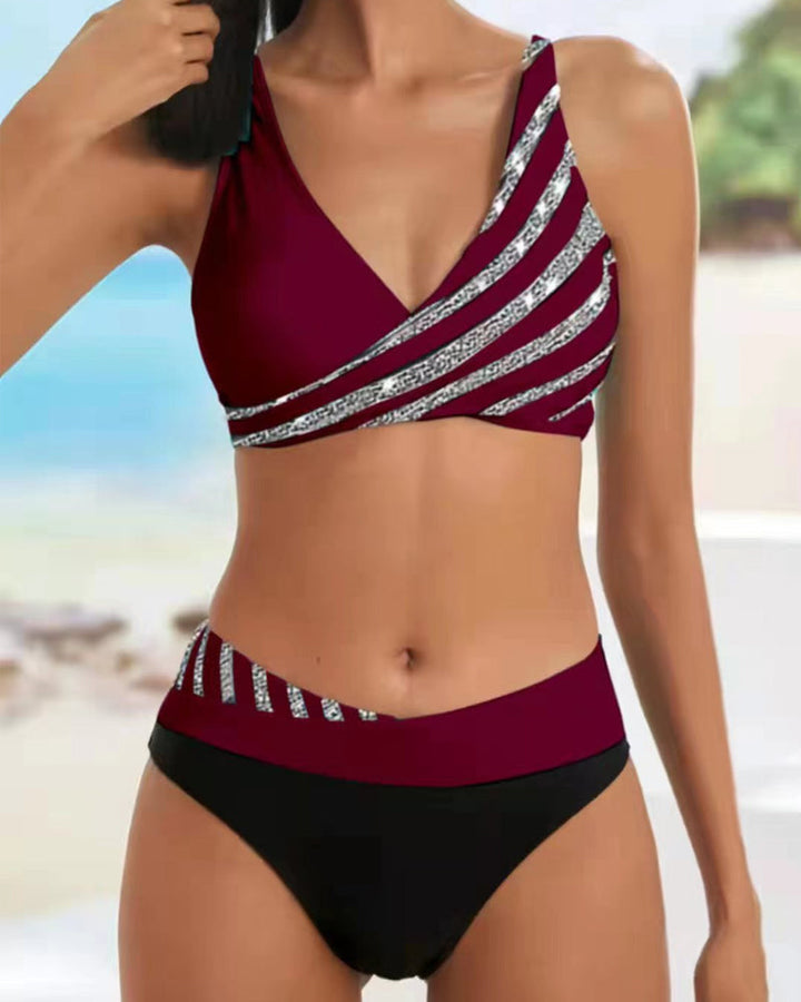 Solange Crystal Wrap Bikini Set