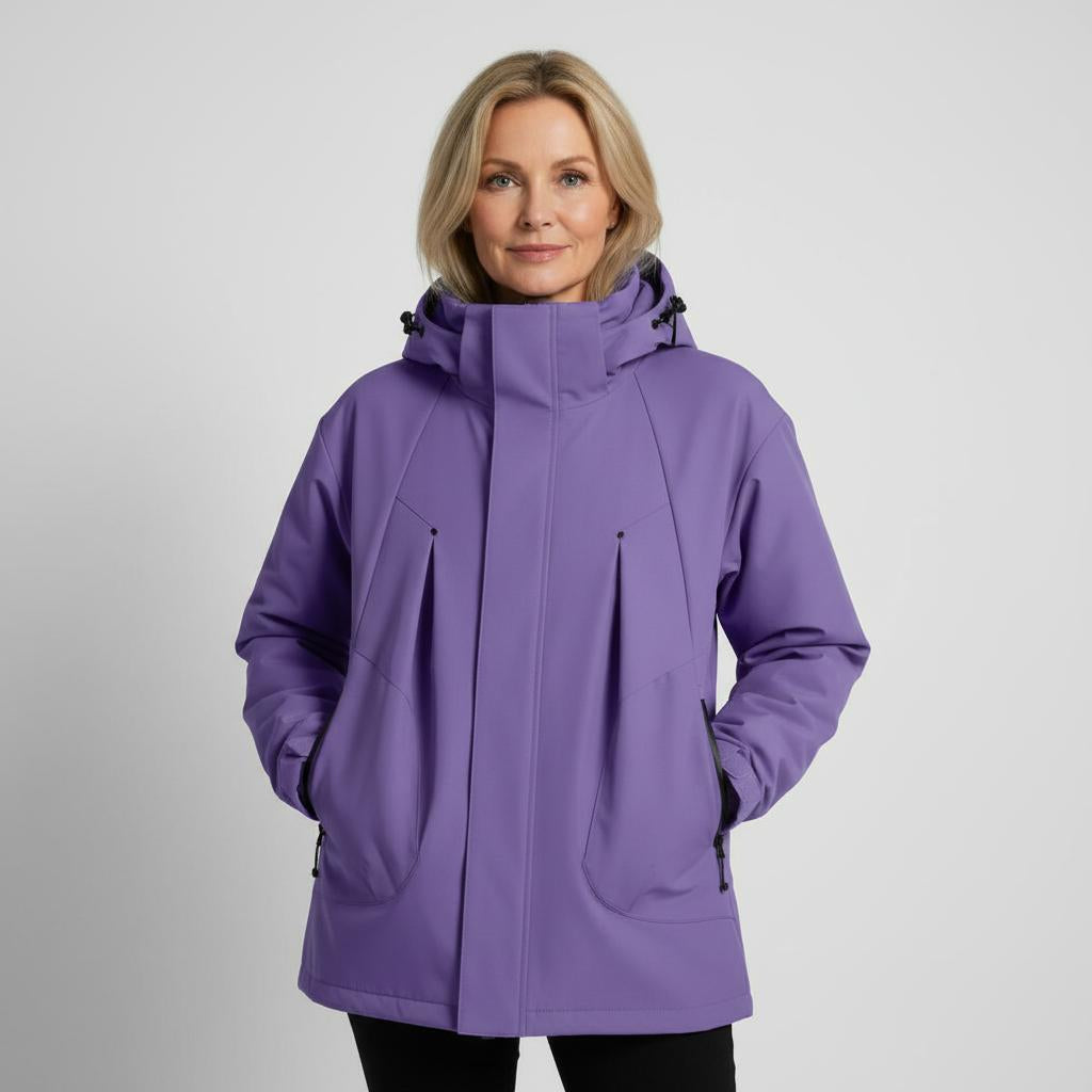 Alessia Hooded Utility Rain Jacket