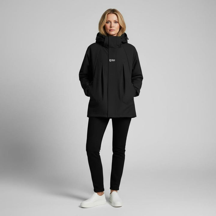 Alessia Hooded Utility Rain Jacket