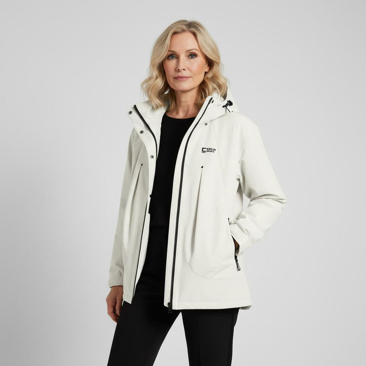Alessia Hooded Utility Rain Jacket