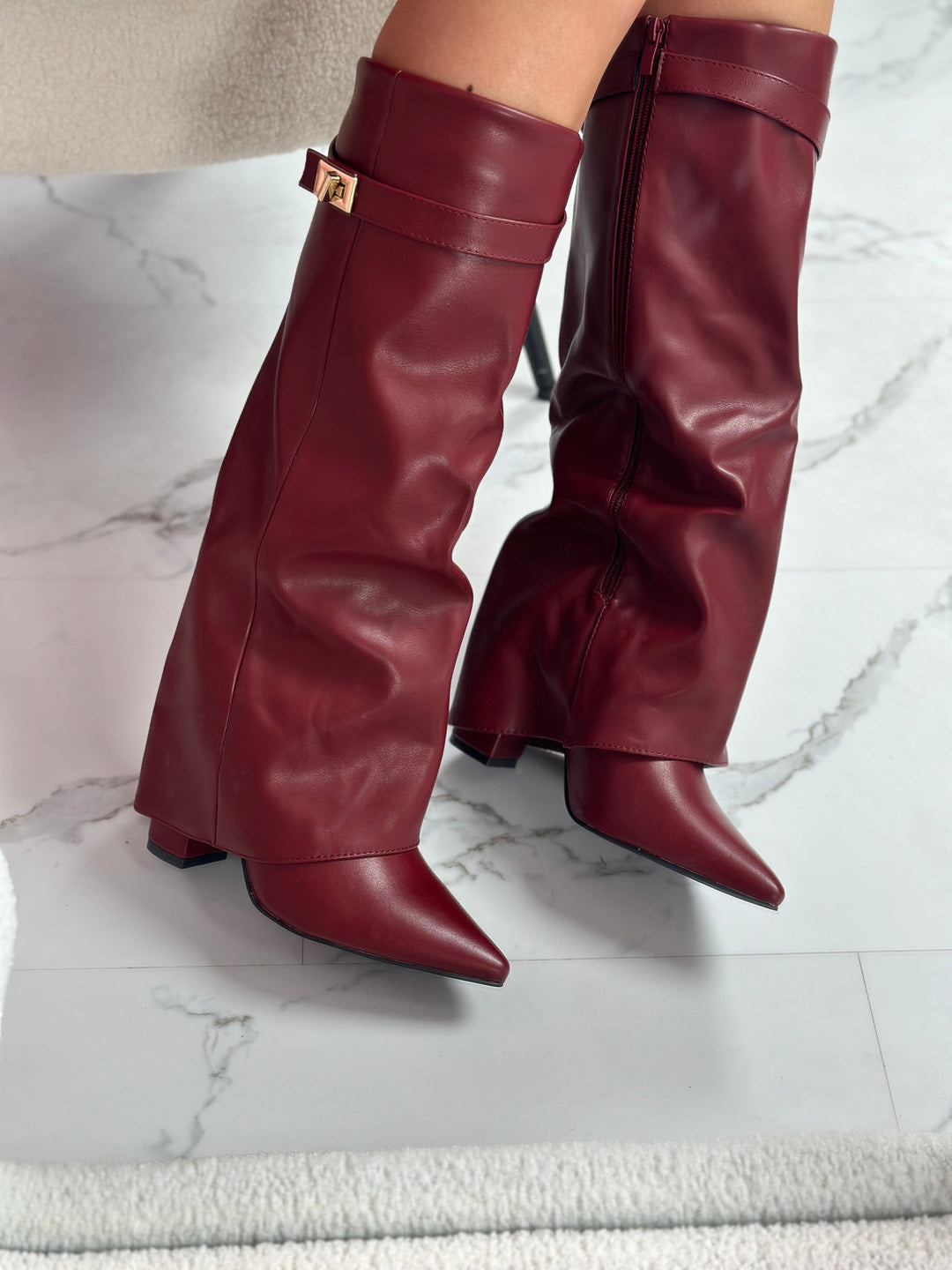 Mallie Pointed Toe Knee High Boots
