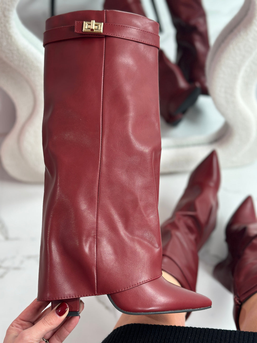 Mallie Pointed Toe Knee High Boots