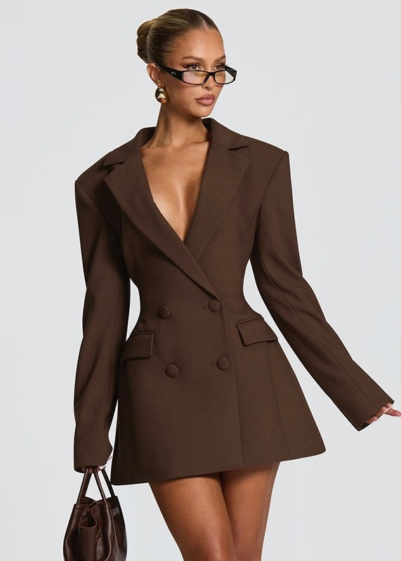 Raven Buttoned Blazer Mini Dress
