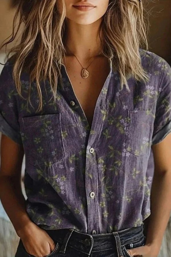 Aisley Vintage Floral Button Shirt