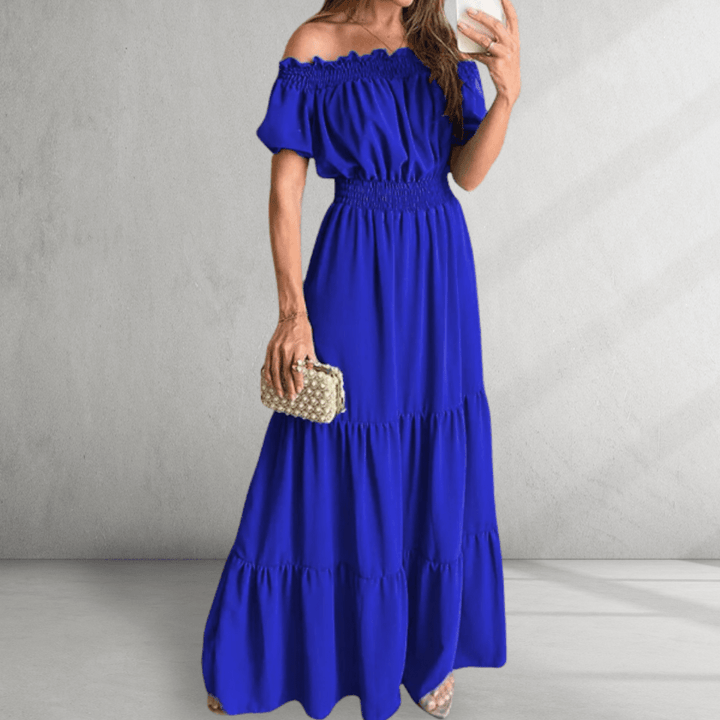 Gayle Off Shoulder Tiered Maxi Dress