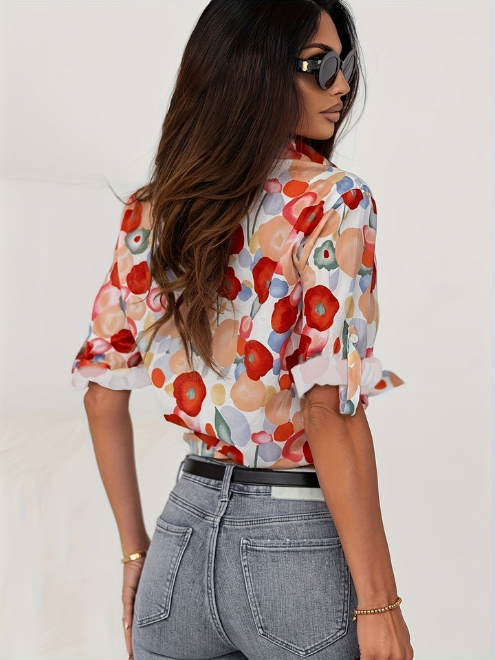 Cielle Watercolor Floral Shirt