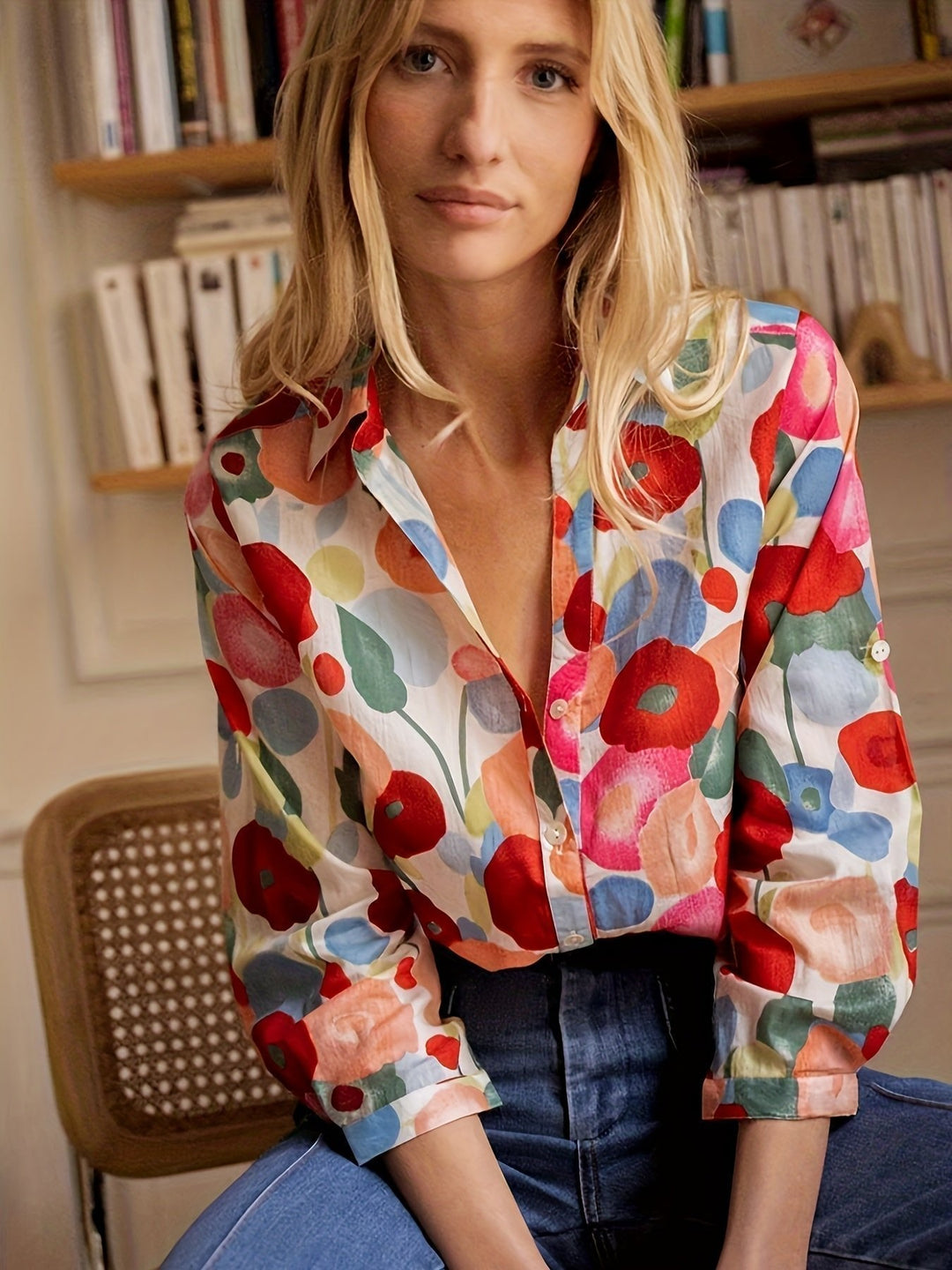 Cielle Watercolor Floral Shirt