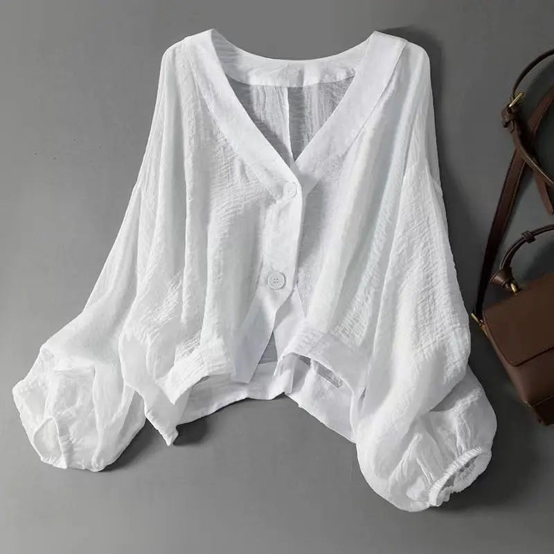 Iridia Layered Balloon Sleeve Blouse