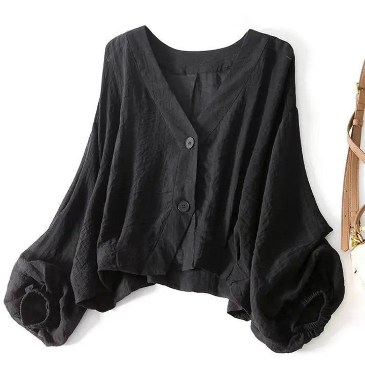 Iridia Layered Balloon Sleeve Blouse