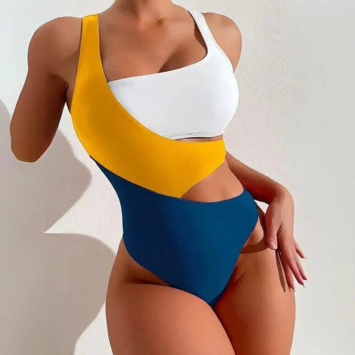 Catia Color Block Cut-Out One-Piece Swimsuit