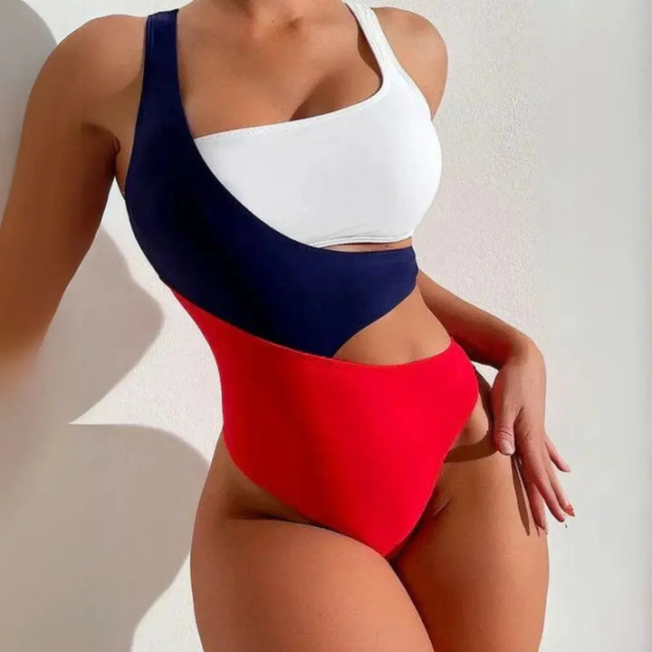 Catia Color Block Cut-Out One-Piece Swimsuit