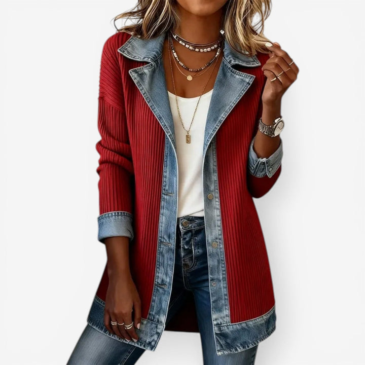 Greta Contrast Trim Longline Jacket