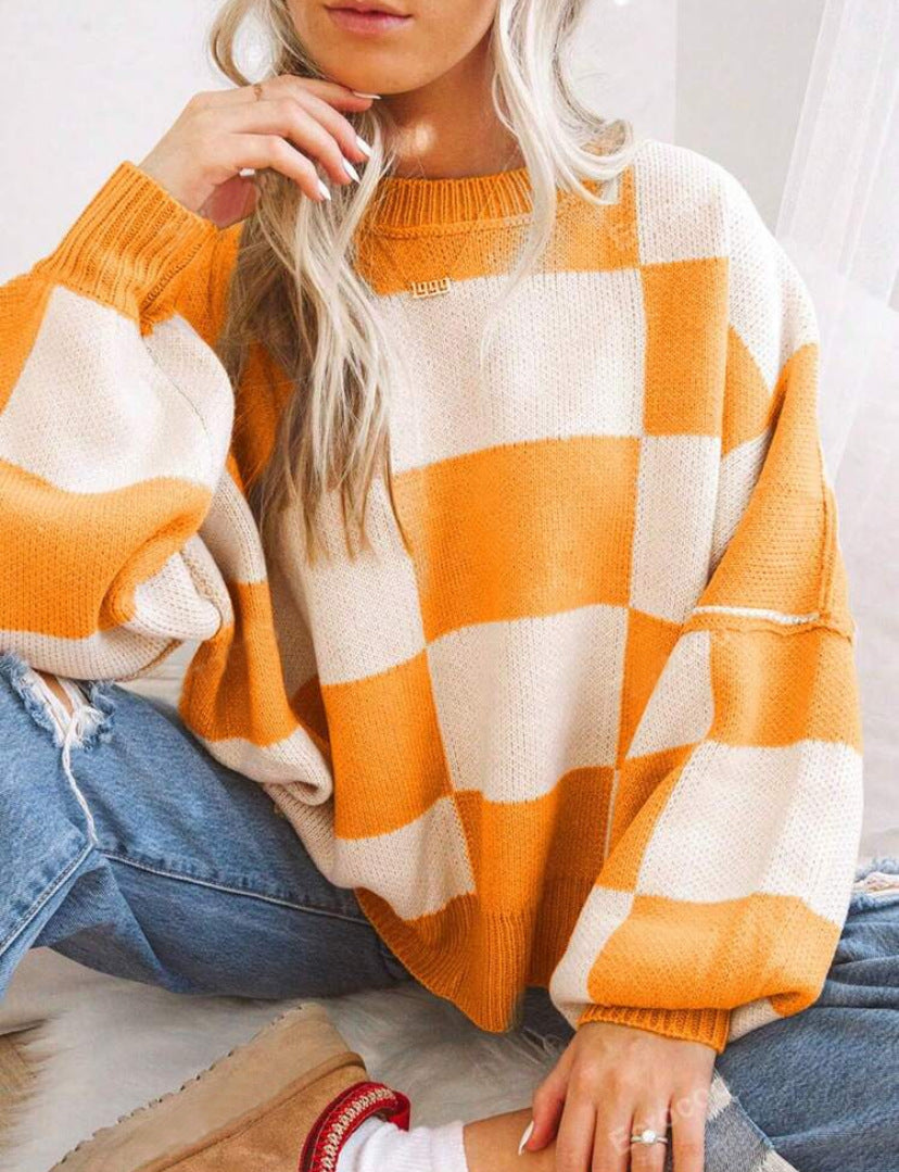 Azalea Striped Relaxed Crew Neck Sweater