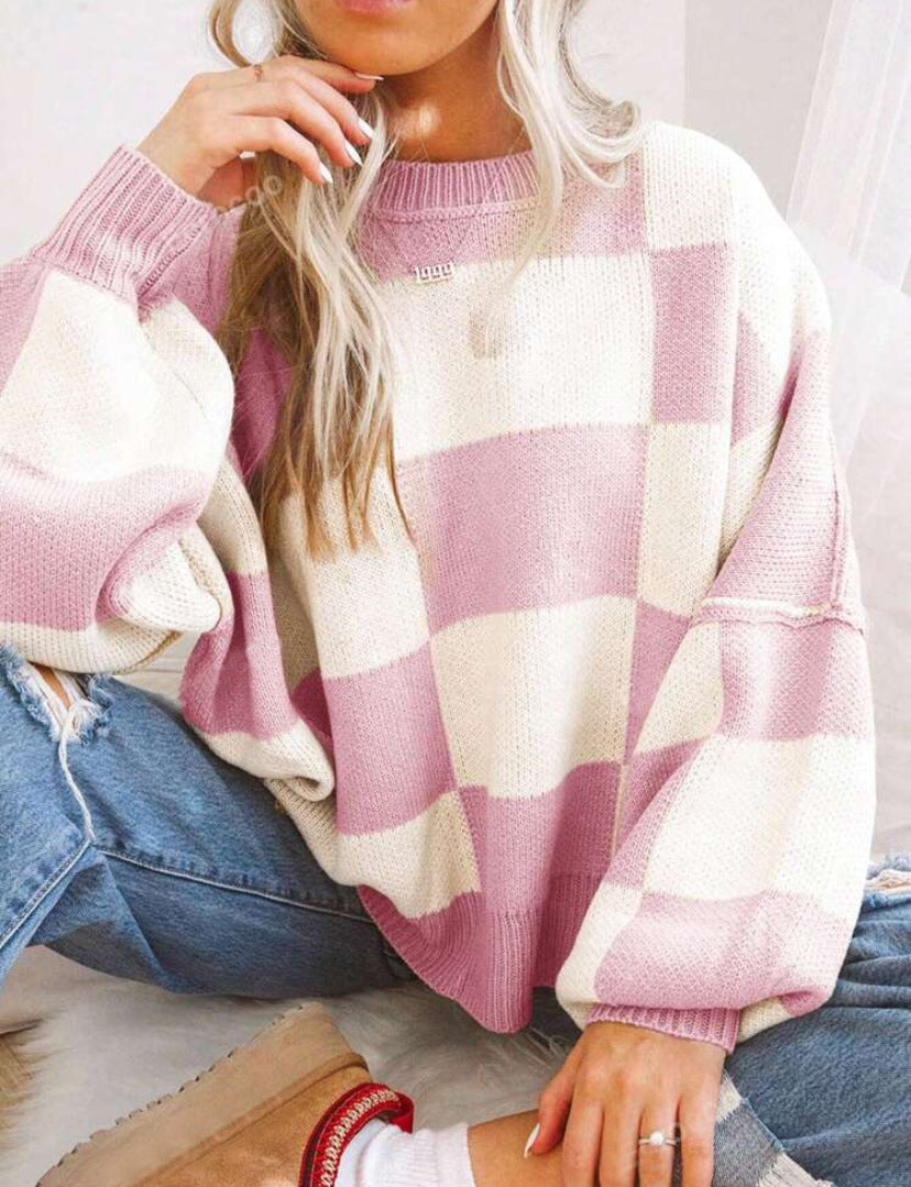 Azalea Striped Relaxed Crew Neck Sweater