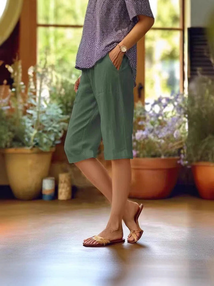 Dora Relaxed Linen Bermuda Shorts