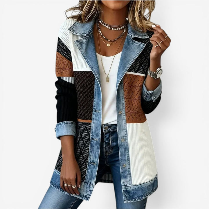 Greta Contrast Trim Longline Jacket