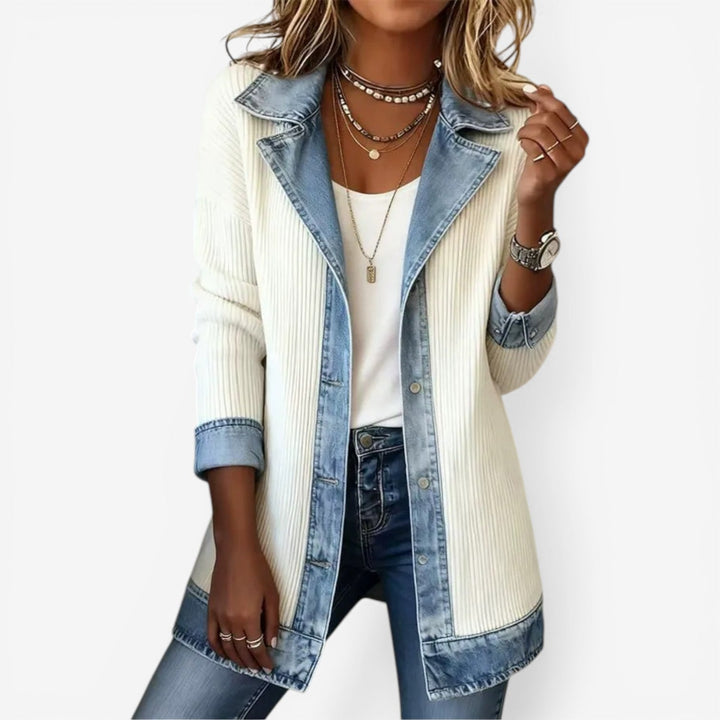 Greta Contrast Trim Longline Jacket