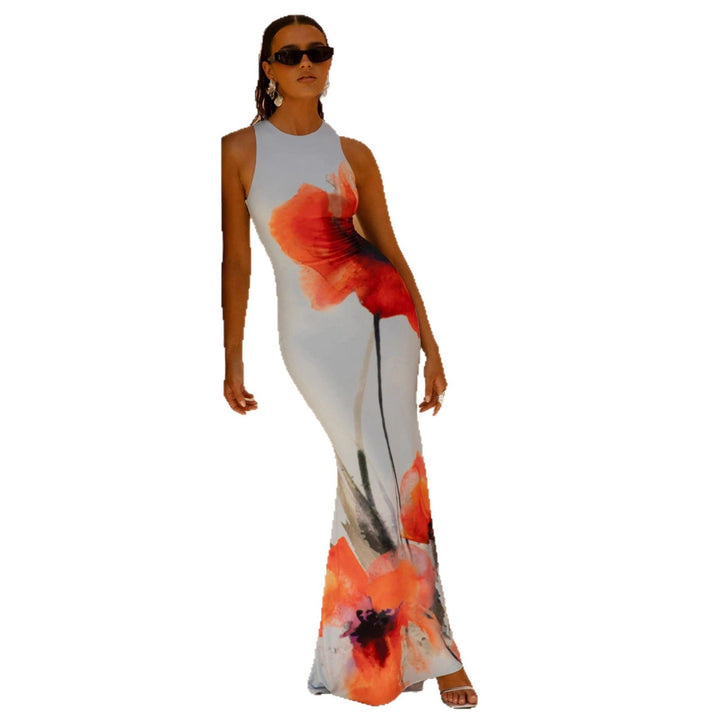 Rylee Printed Bodycon Maxi Dress