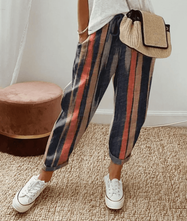 Elle Striped Tapered Pants