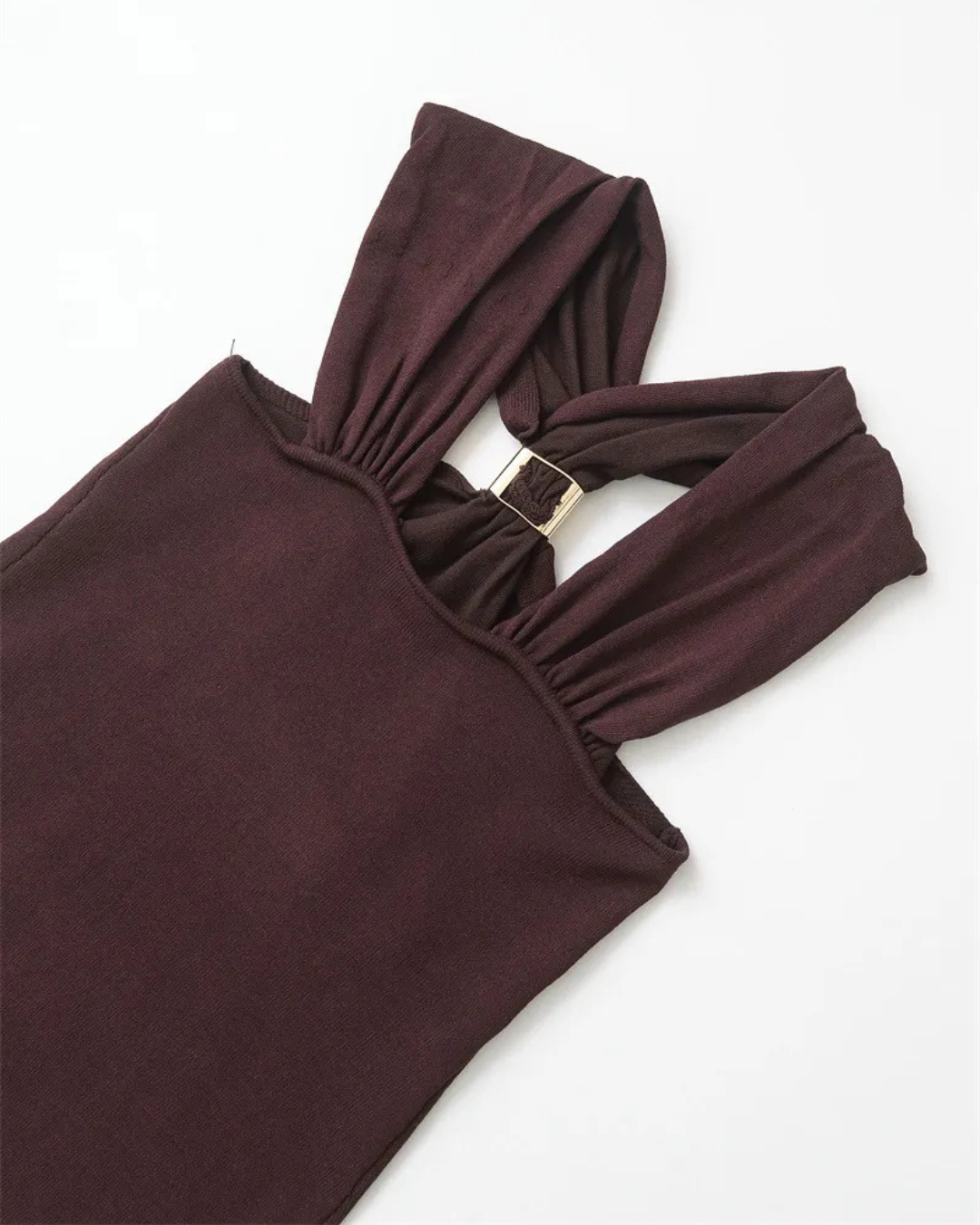 Gizelle Mocha Halter Top