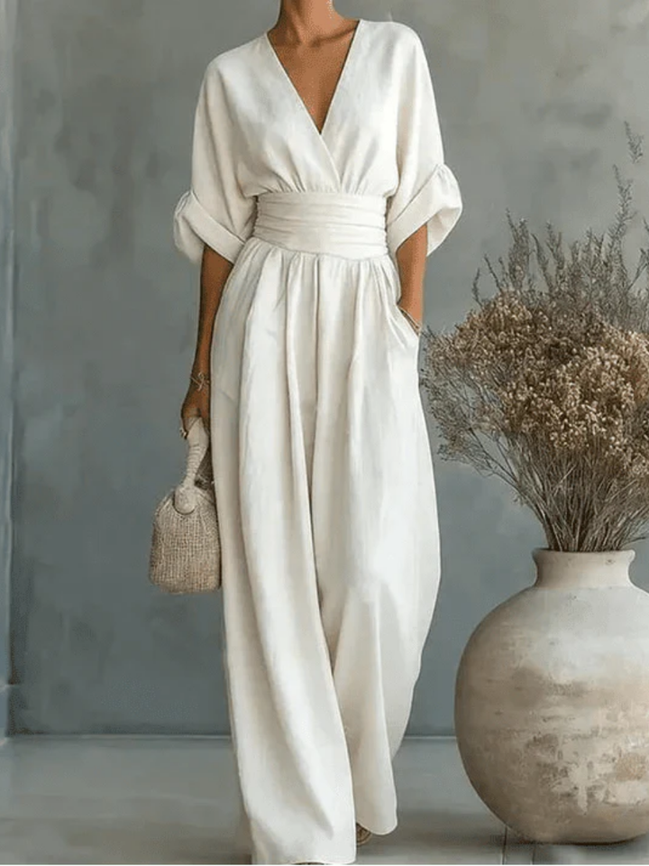 Mila Gathered Waist Maxi Dress