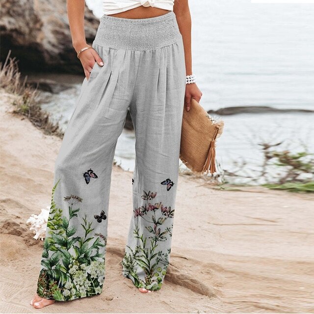 Garlie Floral Wide Leg Pants