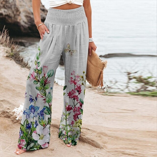 Garlie Floral Wide Leg Pants