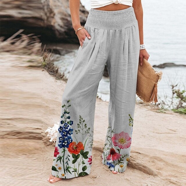 Garlie Floral Wide Leg Pants