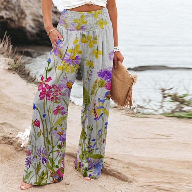 Garlie Floral Wide Leg Pants