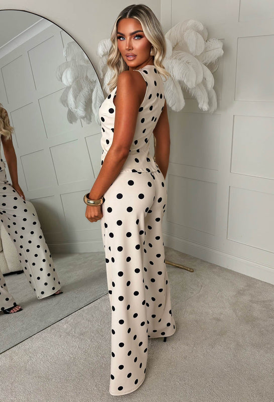 Luciana Polka Dot Vest Trouser Set