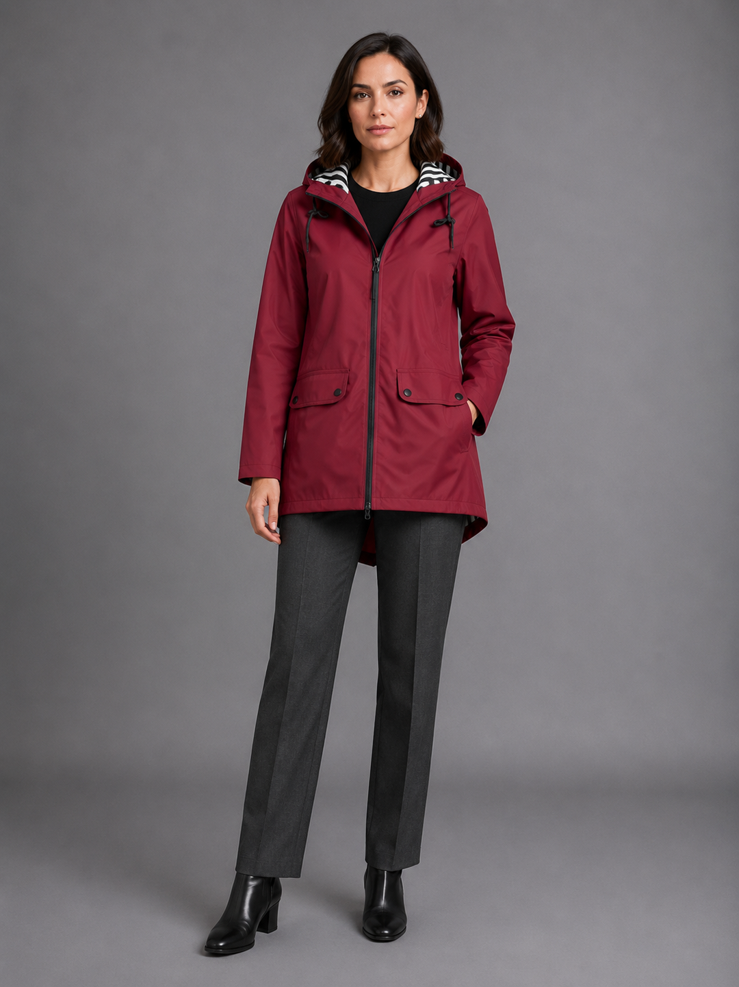 Xylia Refined Hooded Utility Jacket