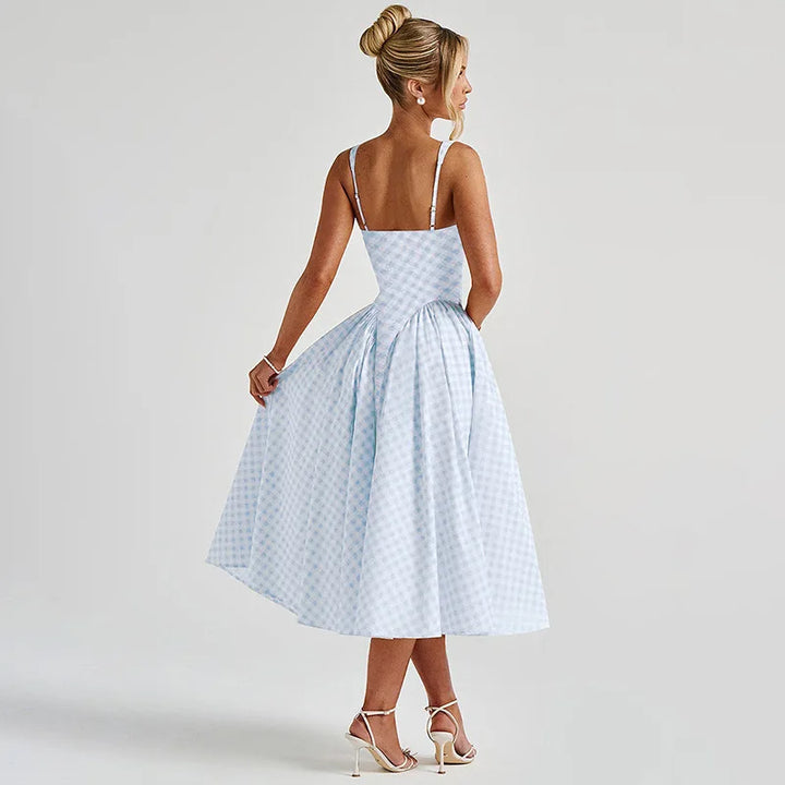 Magnolia Gingham Midi Dress