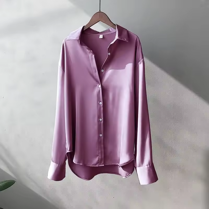 Athena Fluid Longline Button Blouse