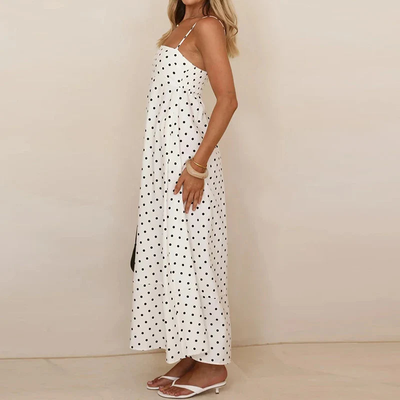 Teegan Polka Dot Maxi Dress