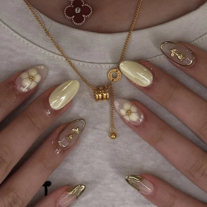 Pearl Blossom Press-On Nails