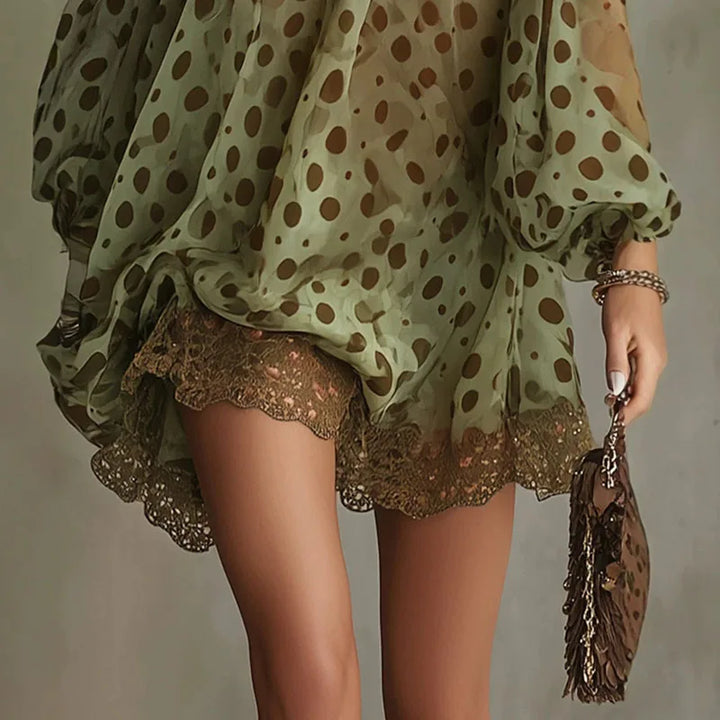 Ayla Off-Shoulder Printed Tunic Blouse