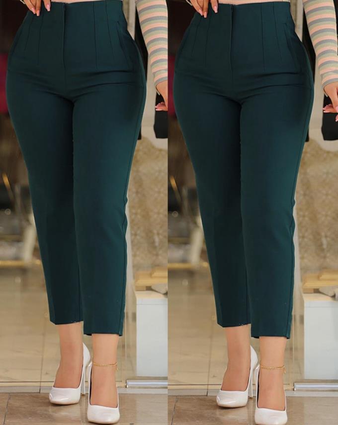 Winslet High-Waist Tailored Tapered Pants