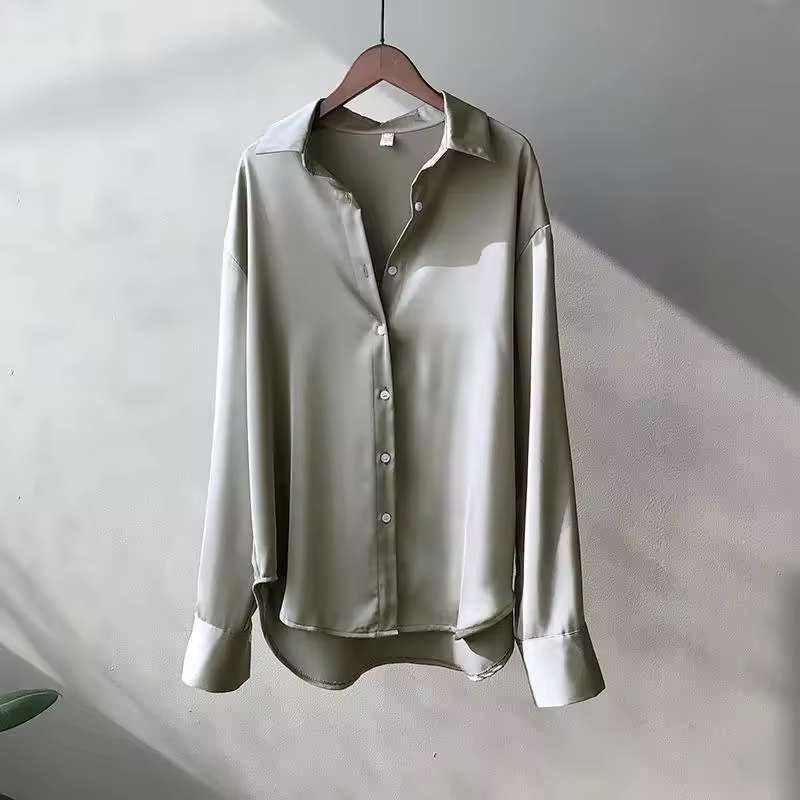 Athena Fluid Longline Button Blouse