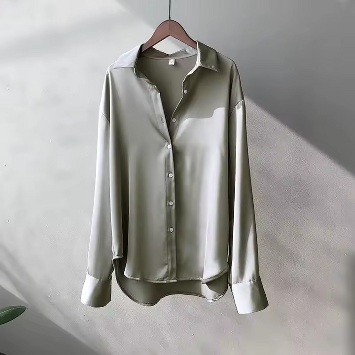 Athena Fluid Longline Button Blouse