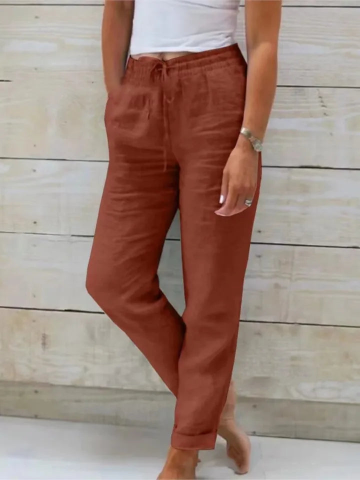 Tara Drawstring Linen Pants