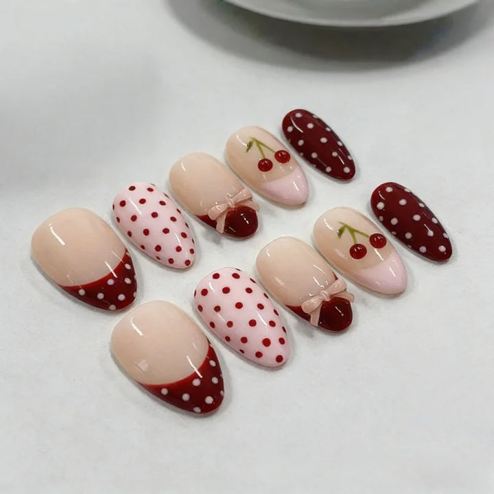 Cherry Sweetheart Press-On Nails
