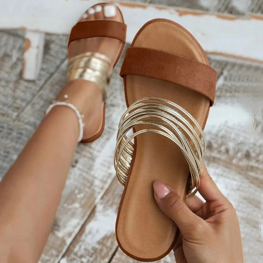Alma Golden Coast Slide Sandals