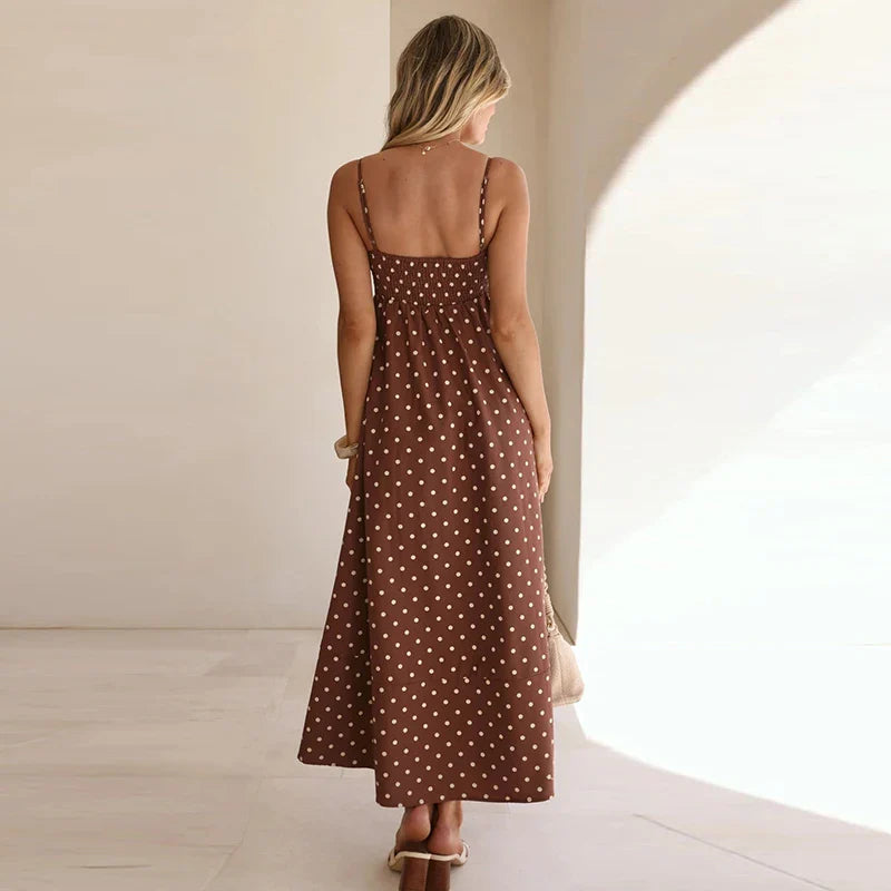 Teegan Polka Dot Maxi Dress