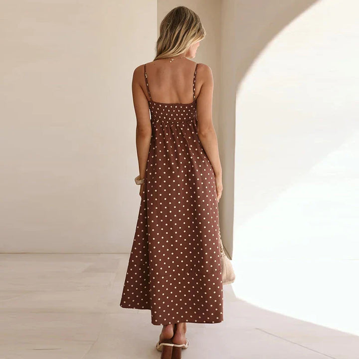 Teegan Polka Dot Maxi Dress