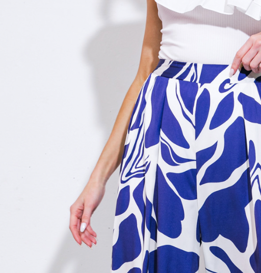 Cora Printed Wide Leg Pants